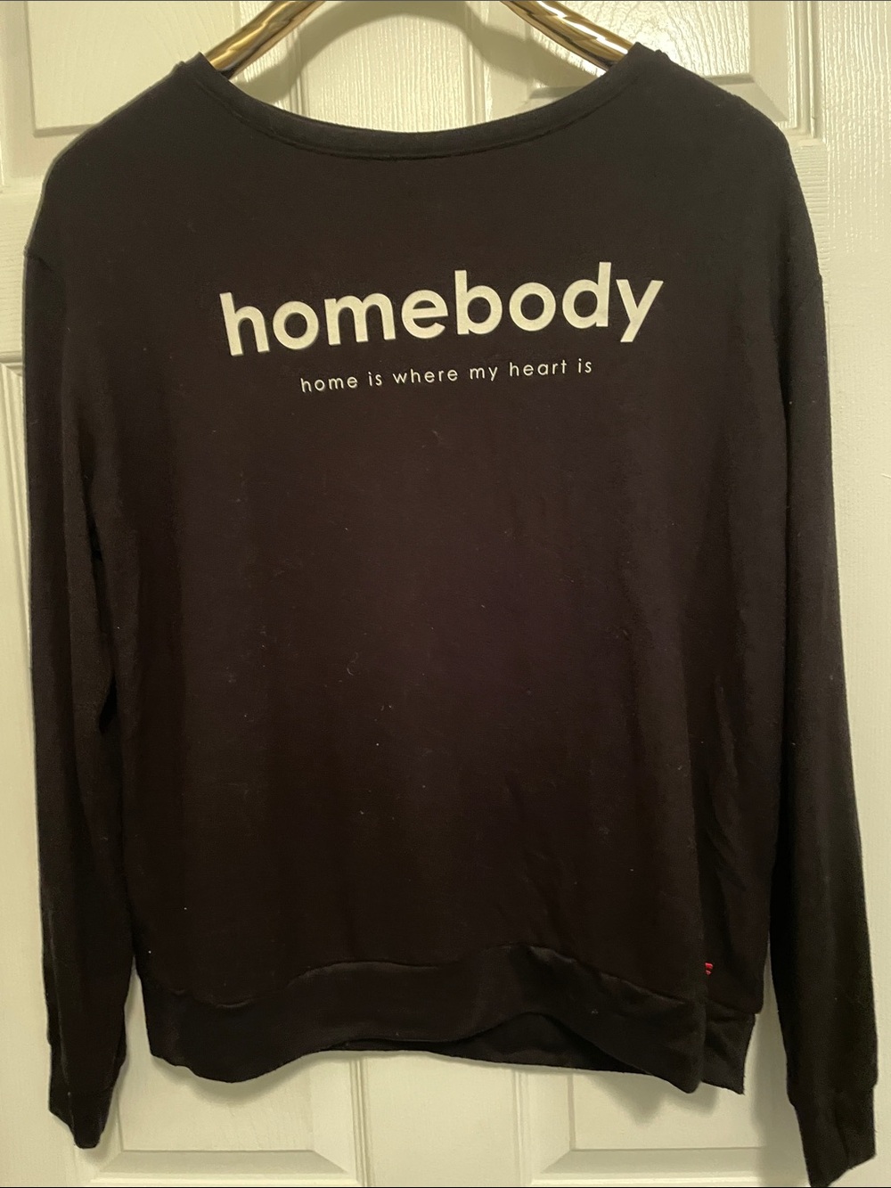 Peace Love World Black "homebody" Graphic Tee